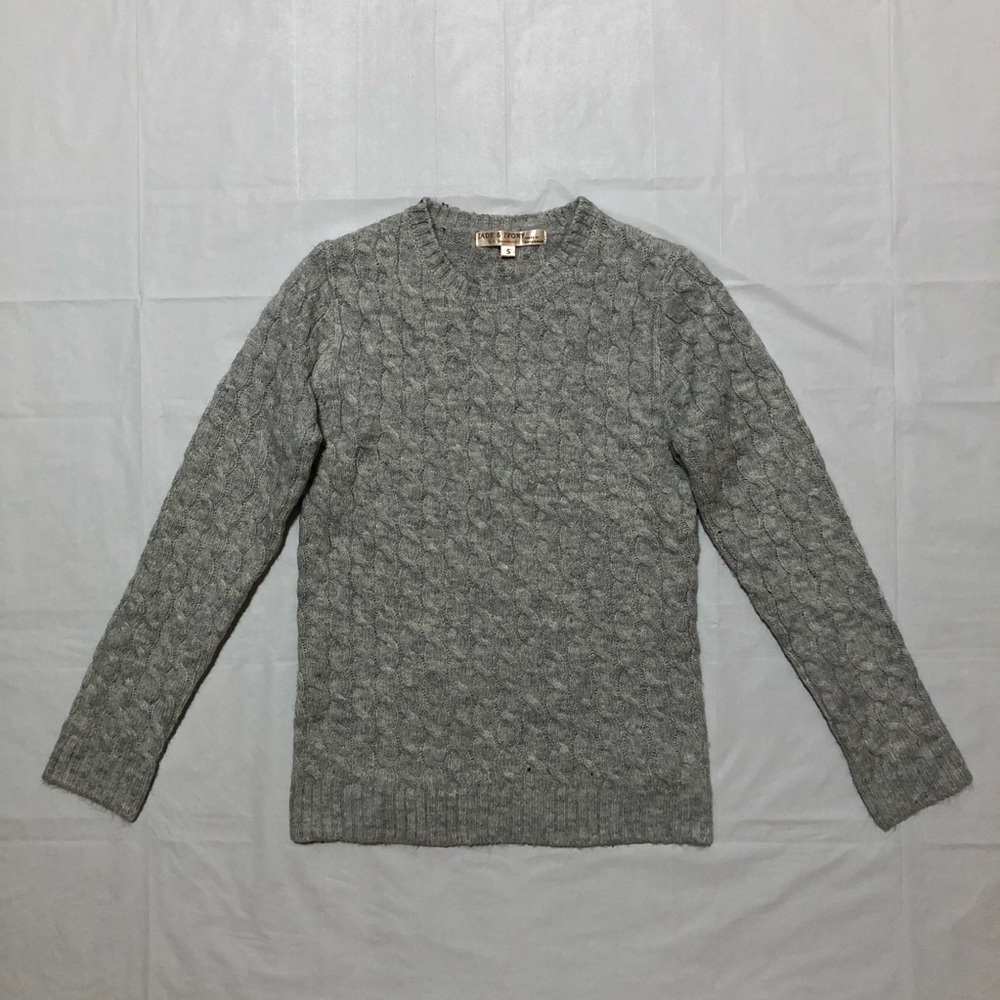 Jade & Ivory Women’s Long Sleeve Crew Neck Knit Charcoal Gray Sweater S